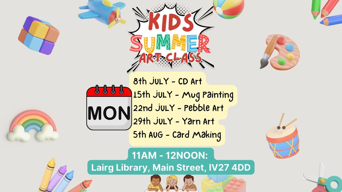 Kid's Crafty Holiday Club JUL\/AUG 2024 @ Lairg Library