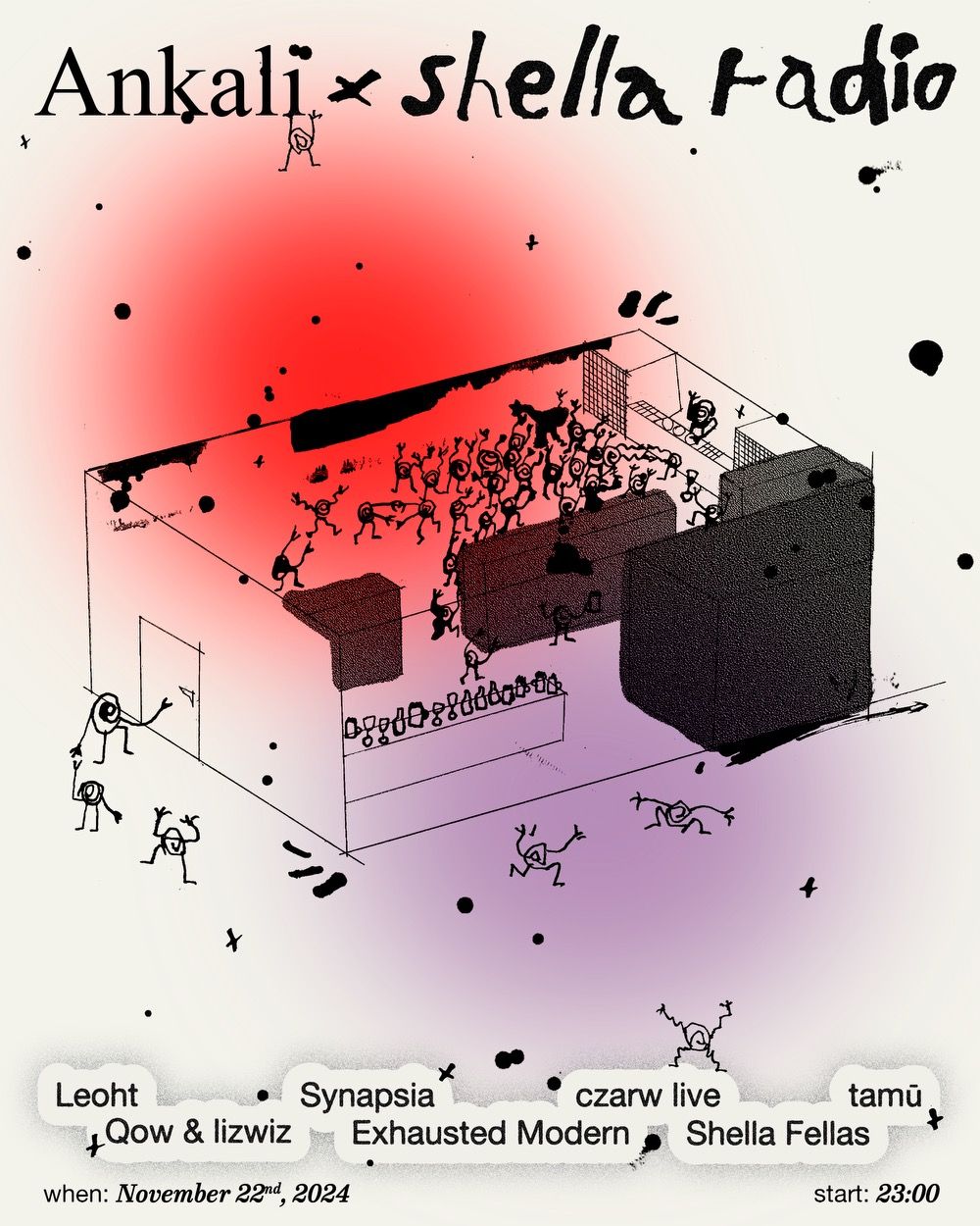 Ankali x Shella Radio: czarw live, Exhausted Modern, Leoht, Qow & lizwiz, Synapsia, tam\u016b