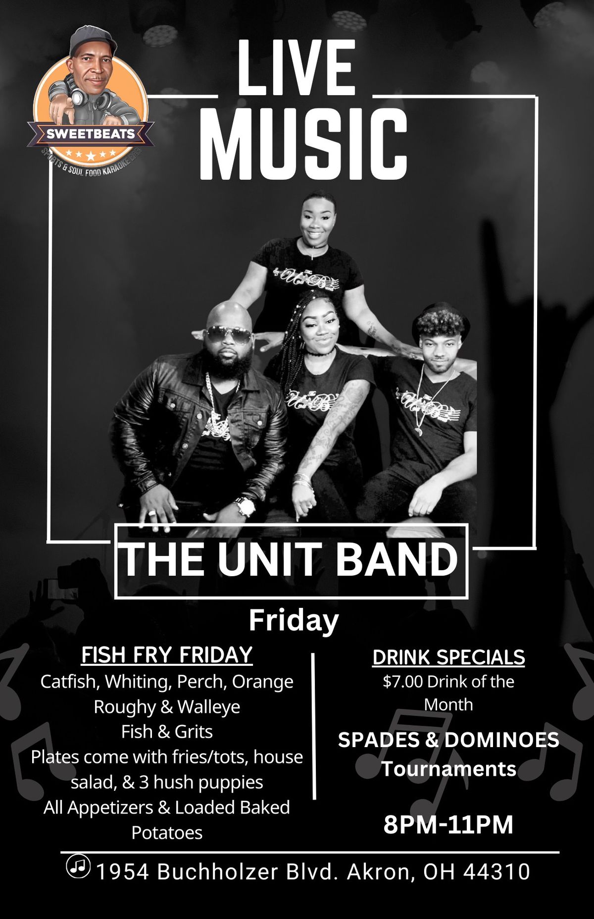 SWEETBEATS PRESENTS: FRIDAY NIGHT PARTY WITH THE UNIT BAND