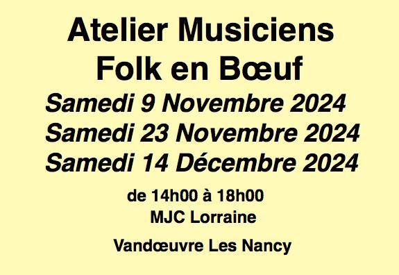 Atelier Musiciens - Folk en B\u0153uf