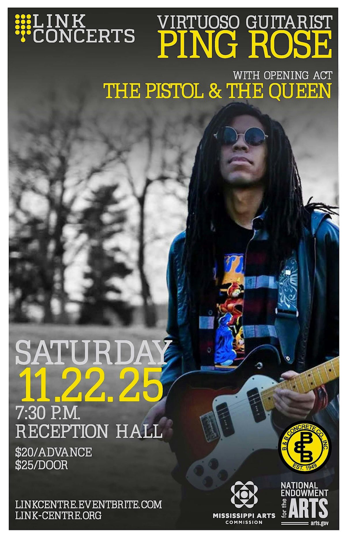 Link Concerts: Virtuoso Guitarist Ping Rose with The Pistol & The Queen