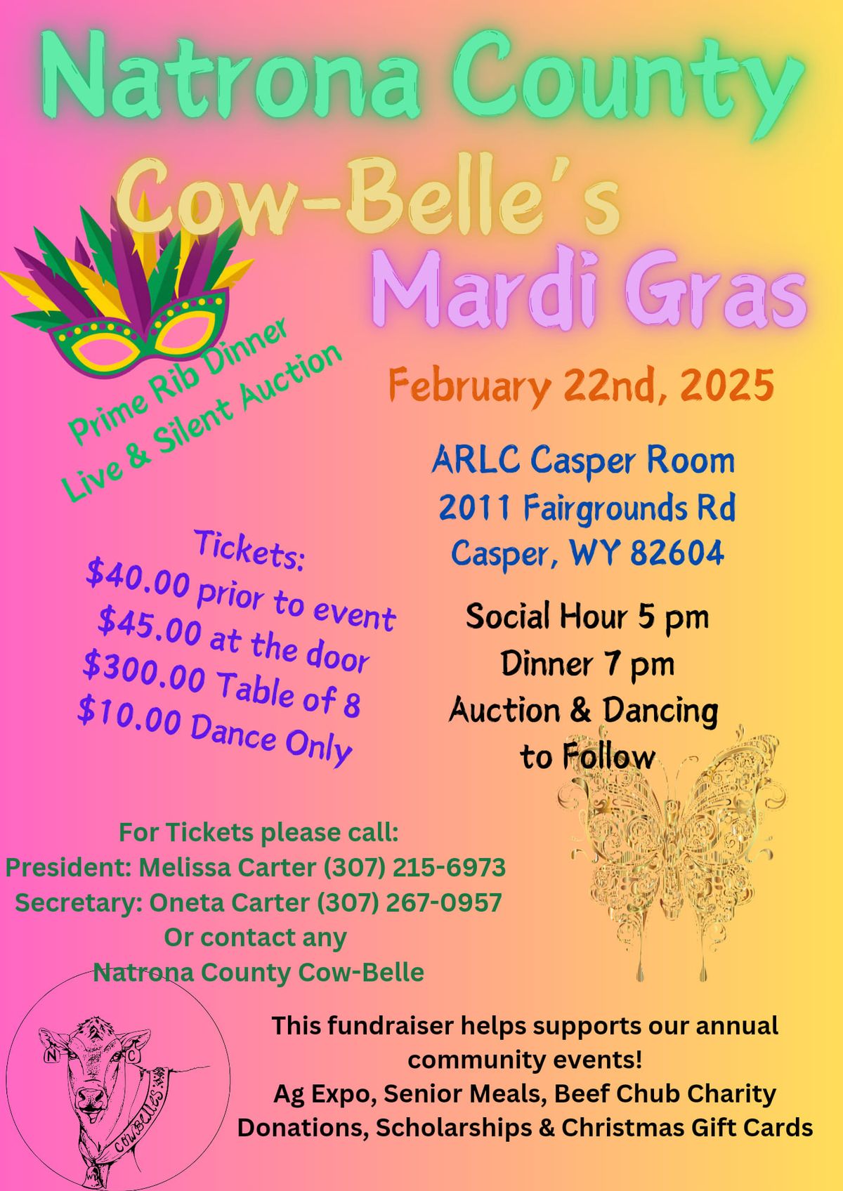 Cow-Belle's Mardi Gras!! 