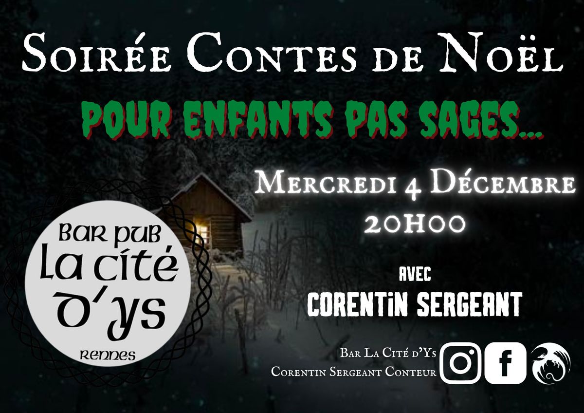 Soir\u00e9e Contes de No\u00ebl pour enfants pas sages \u2014 La Cit\u00e9 d'Ys