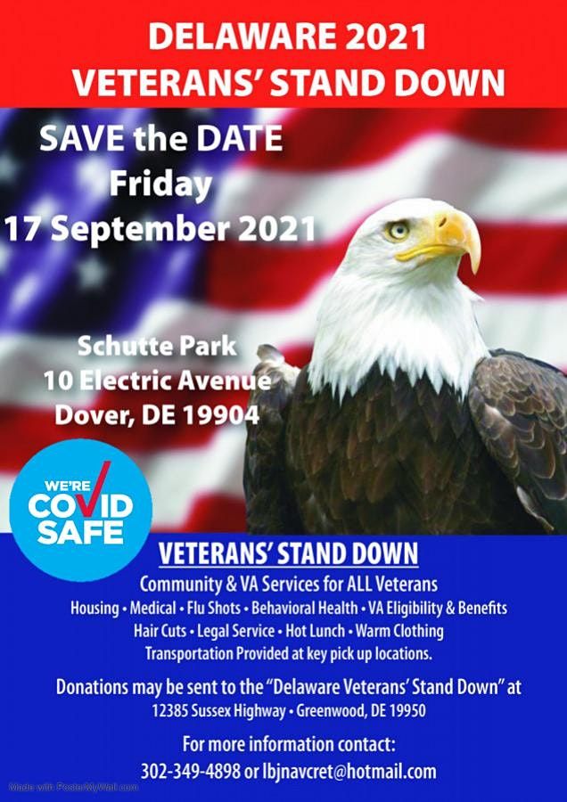 Delaware 2021 Veterans Stand Down, Schutte Park, Dover, 23 April 2021