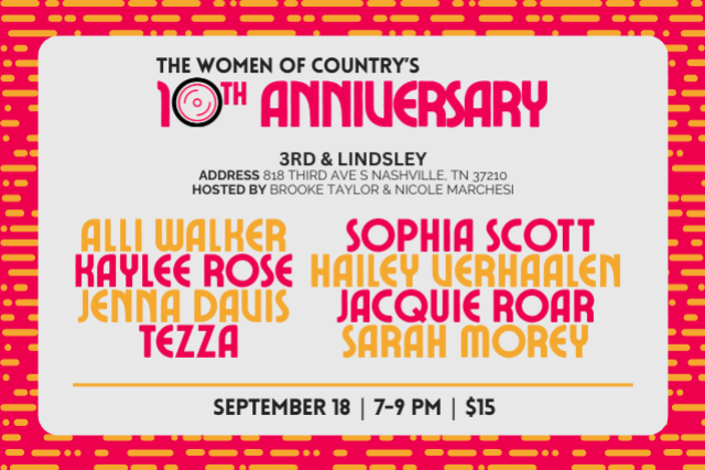 The Women of Country, Alli Walker, Kaylee Rose, Jenna Davis, Sophia Scott, Hailey Verhaalen, Jacquie Roar, Sarah Morey, Tezza in Nashville