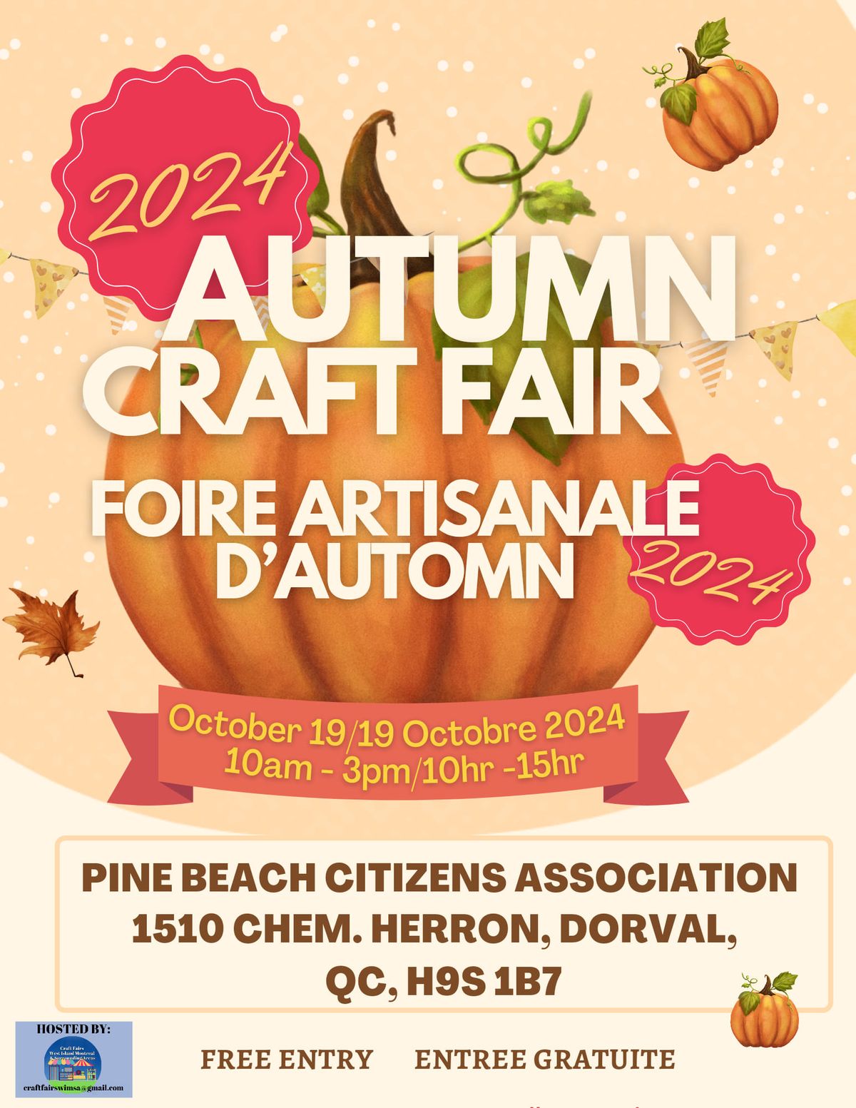 2024 Autumn Craft Fair - Foire Artisanale d'Automne 2024