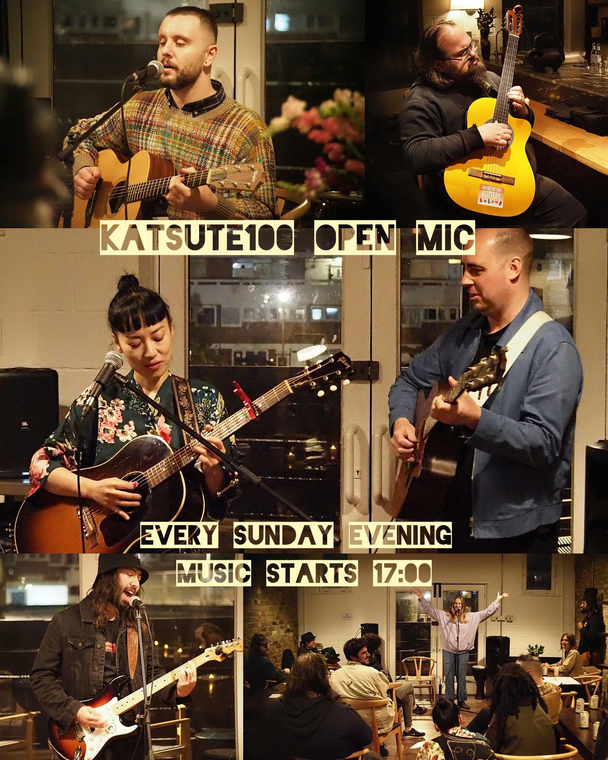 Open Mic night for musicians and poets @ Katsute100 E8