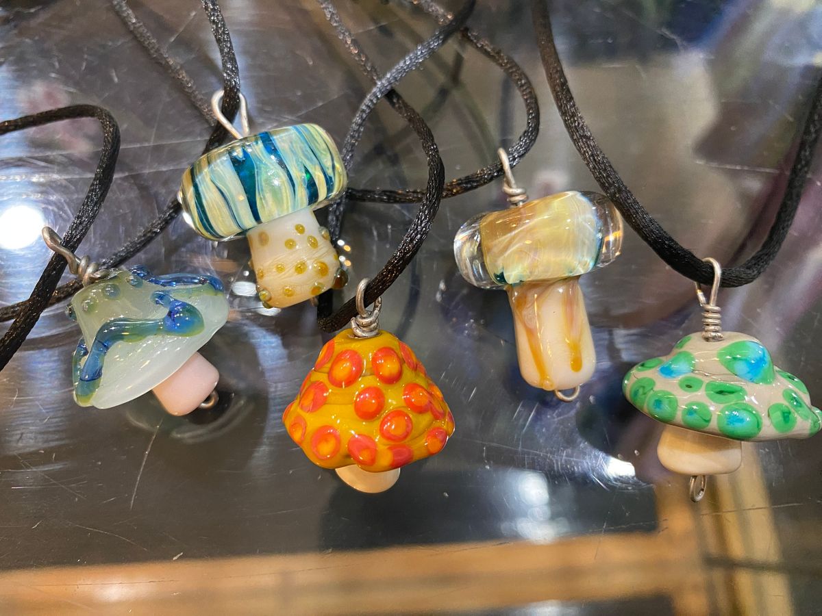 Glass Mushroom Pendants Workshop with River Lovenstein