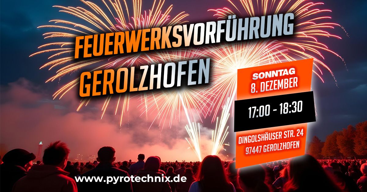 Feuerwerksvorf\u00fchrung Gerolzhofen 2024 by Pyrotechnix Feuerwerkshop