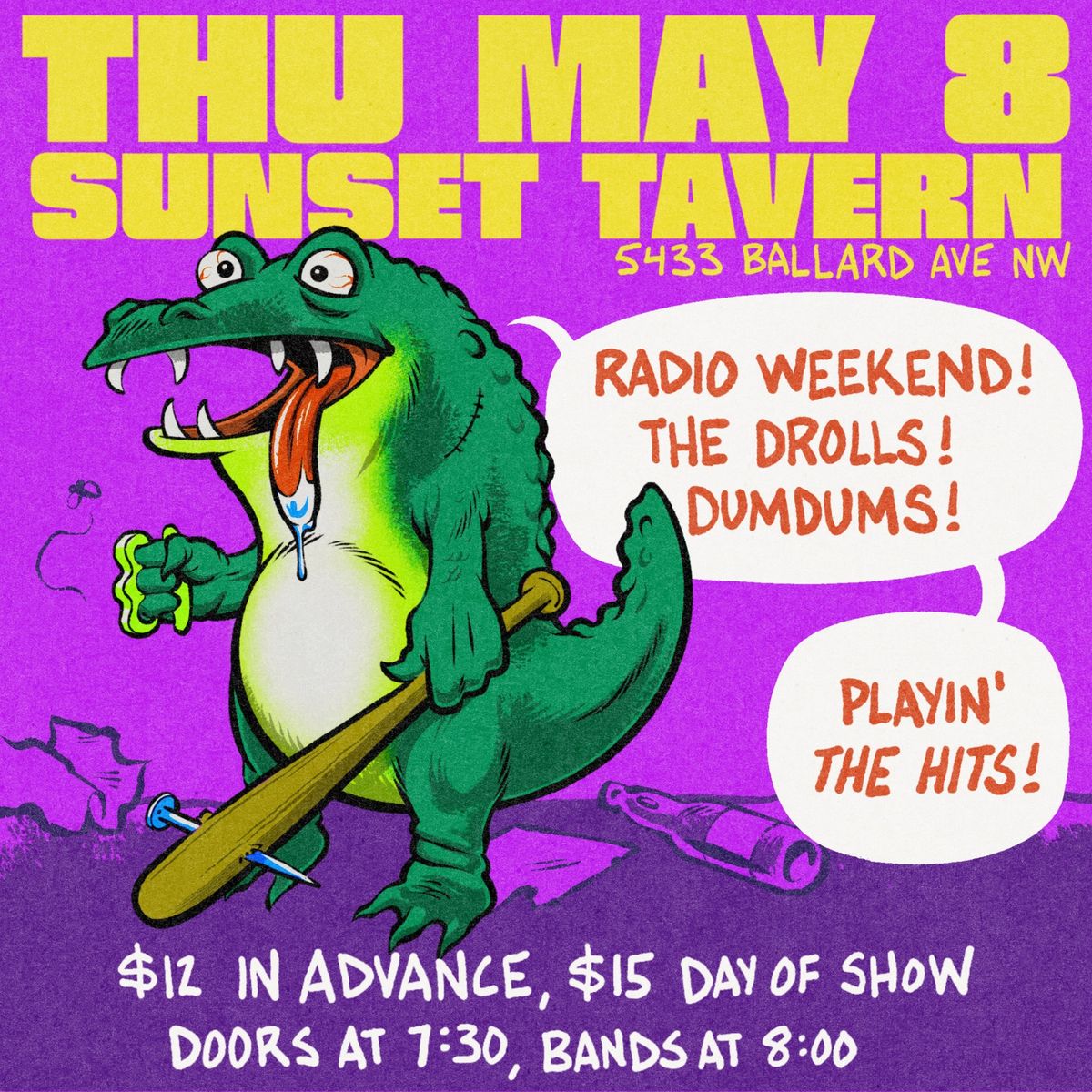 Radio Weekend, The Drolls, and Dumdums at The Sunset Tavern