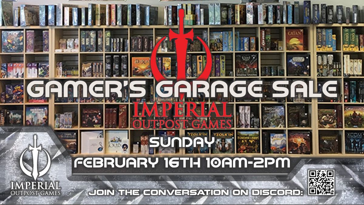 Gamers Garage Sale