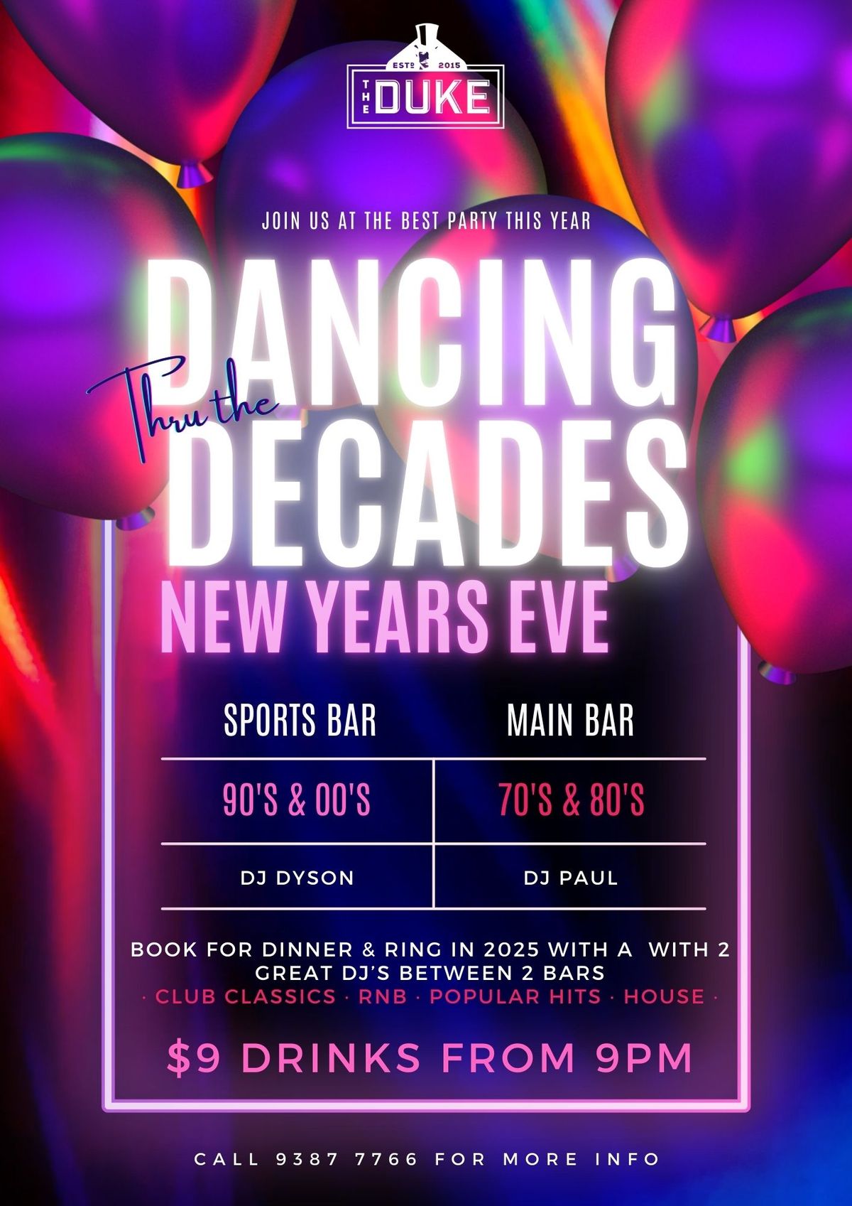 NYE Dancing Thru the Decades!!