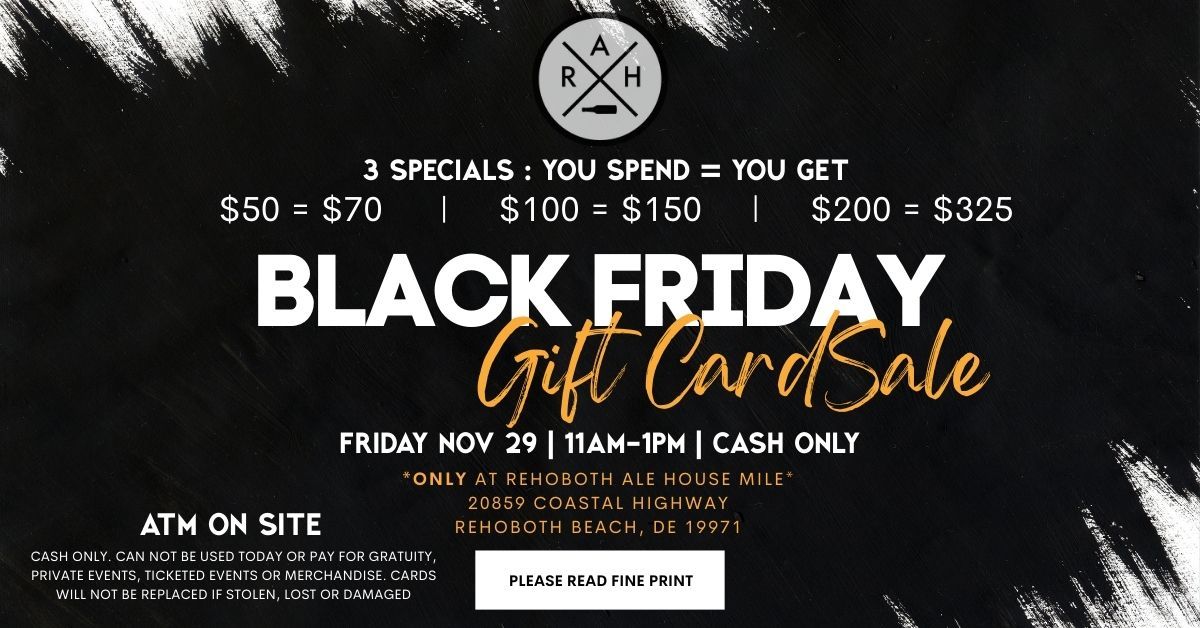 Black Friday Gift Card Sale!