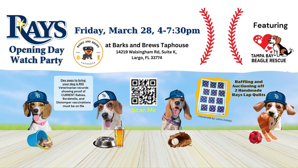 Rays Watch Party with Tampa Bay Beagle Rescue