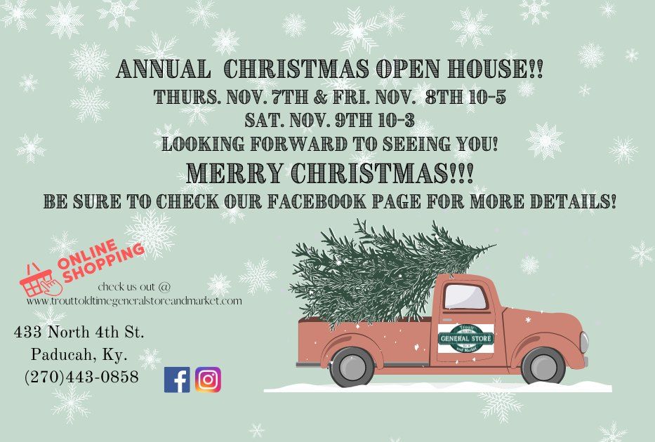 10th Annual Christmas Open House!!