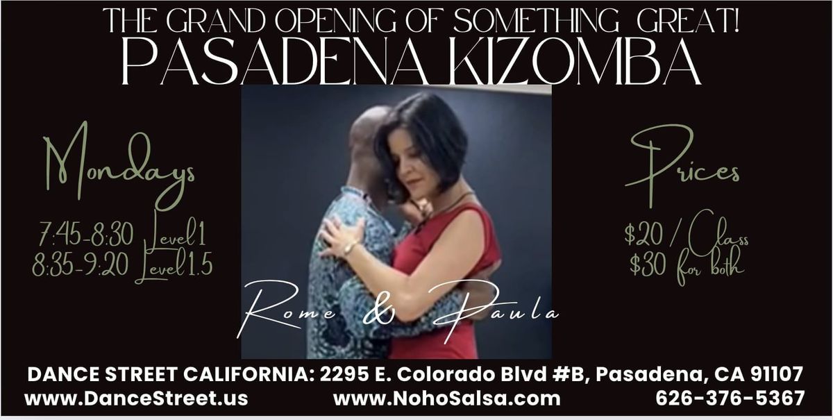 MONDAYS KIZOMBA IN PASADENA