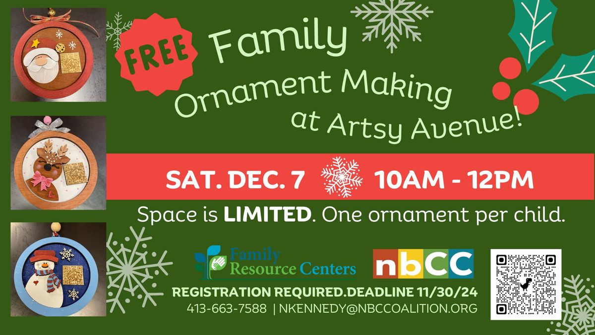 nbCC Family Ornament Making at Artsy Avenue