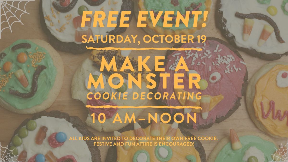 Make a Monster FREE Cookie Decorating Event