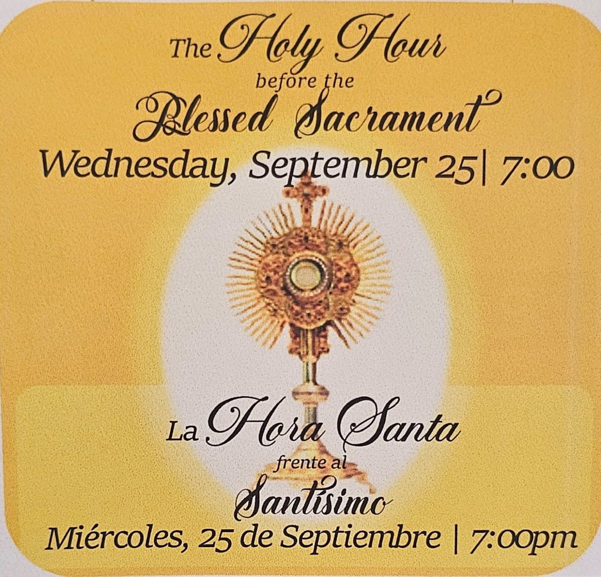 Holy Hour\/Hora Santa