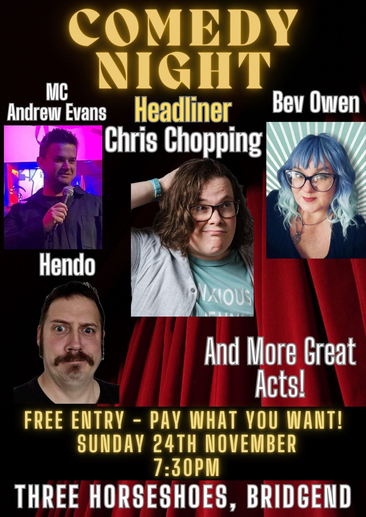 Three Horseshoes Comedy Night