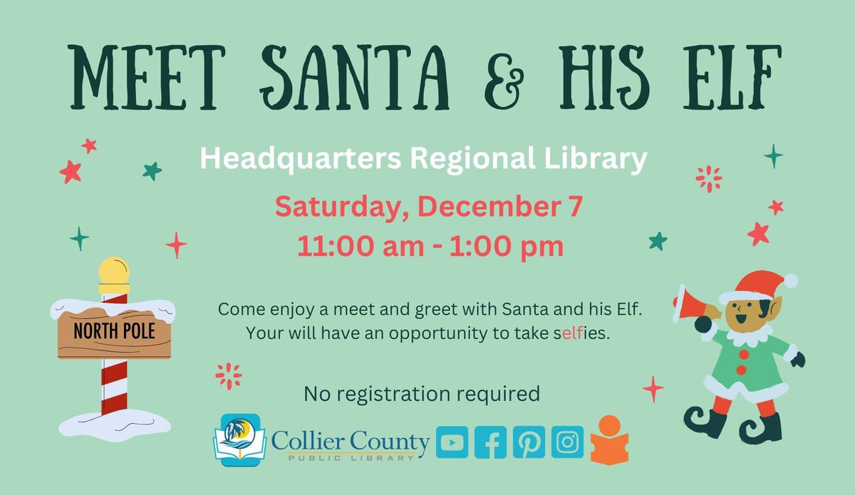 Meet Santa & His Elf at Headquarters Regional Library