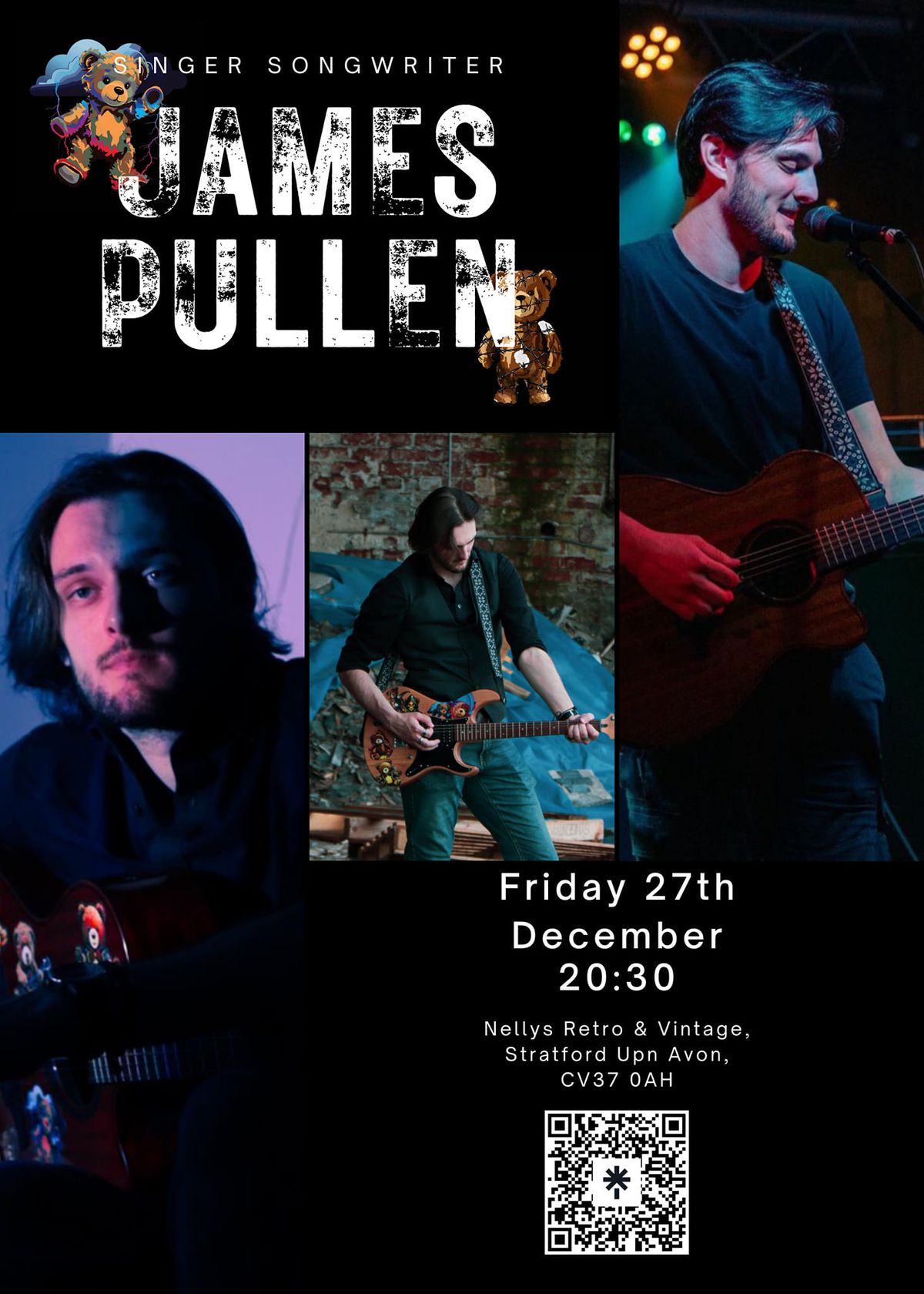 Live music- Soloist James Pullen will be performing Friday 27th December from 8.30pm 