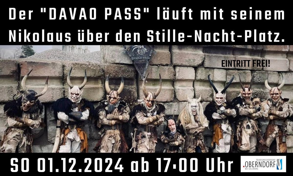 Krampuslauf: Der DAVAO PASS mit seinem Nikolaus