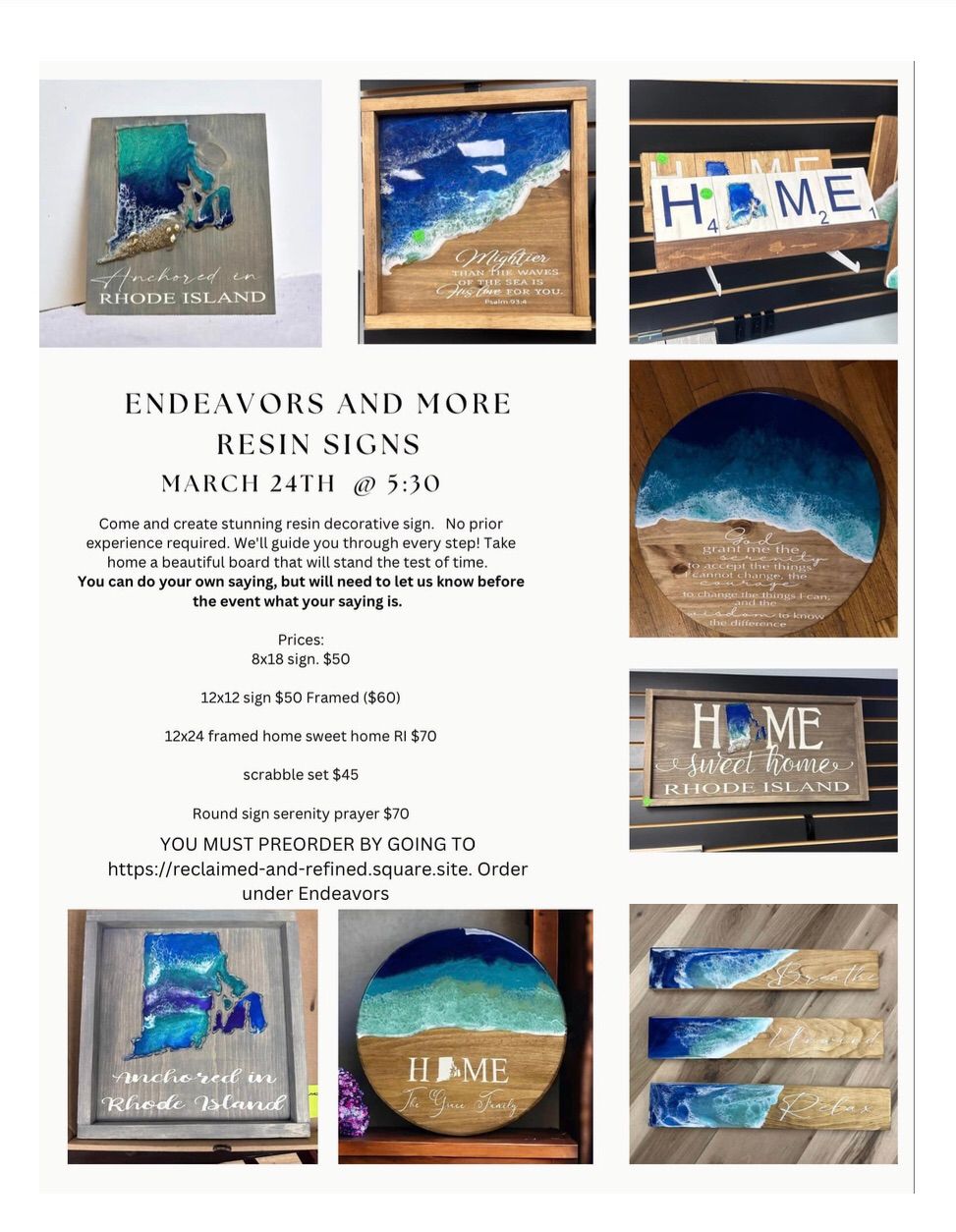 Resin wave signs boards