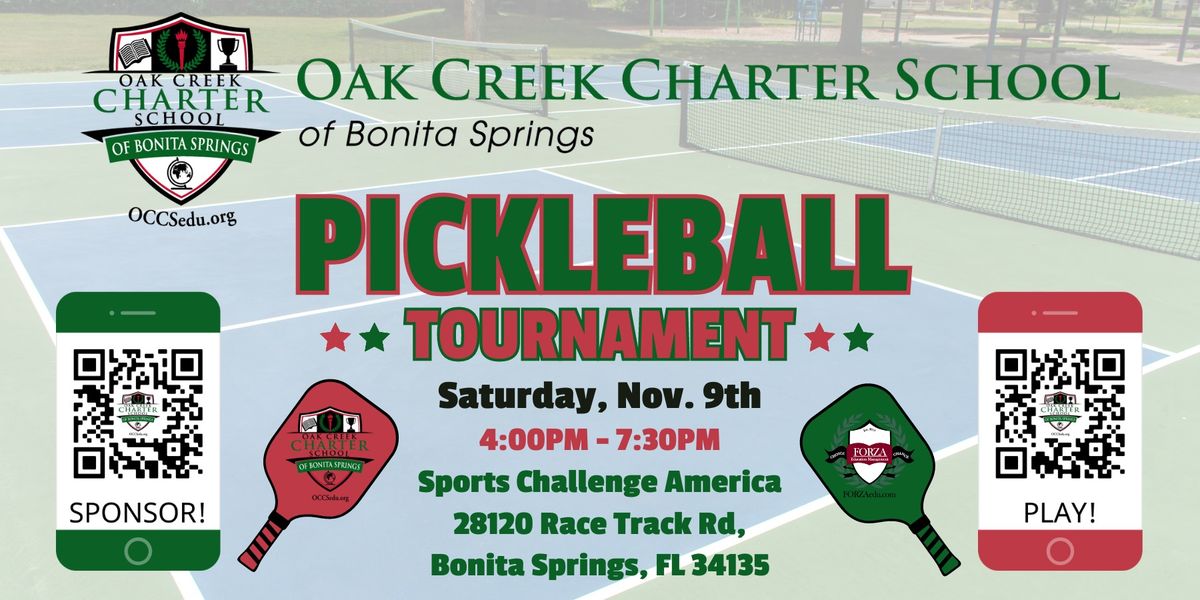 Oak Creek Charter School's 1st Annual Pickleball Tournament