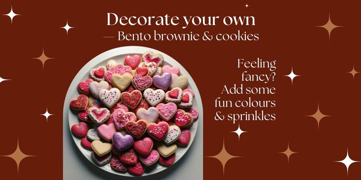 Decorate your own Bento brownie and cookies