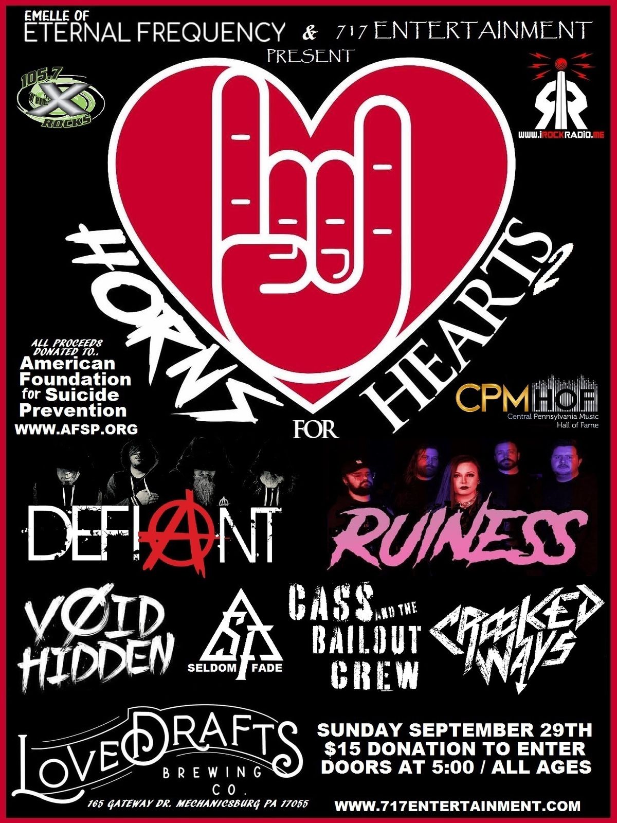 Horns For Hearts Benefit Show w\/ Defiant, Ruiness and More at Lovedrafts