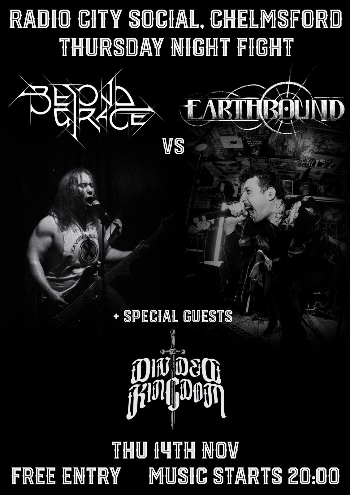 Beyond Grace + Earthbound + Divided Kingdom at Radio City Social, Chelmsford