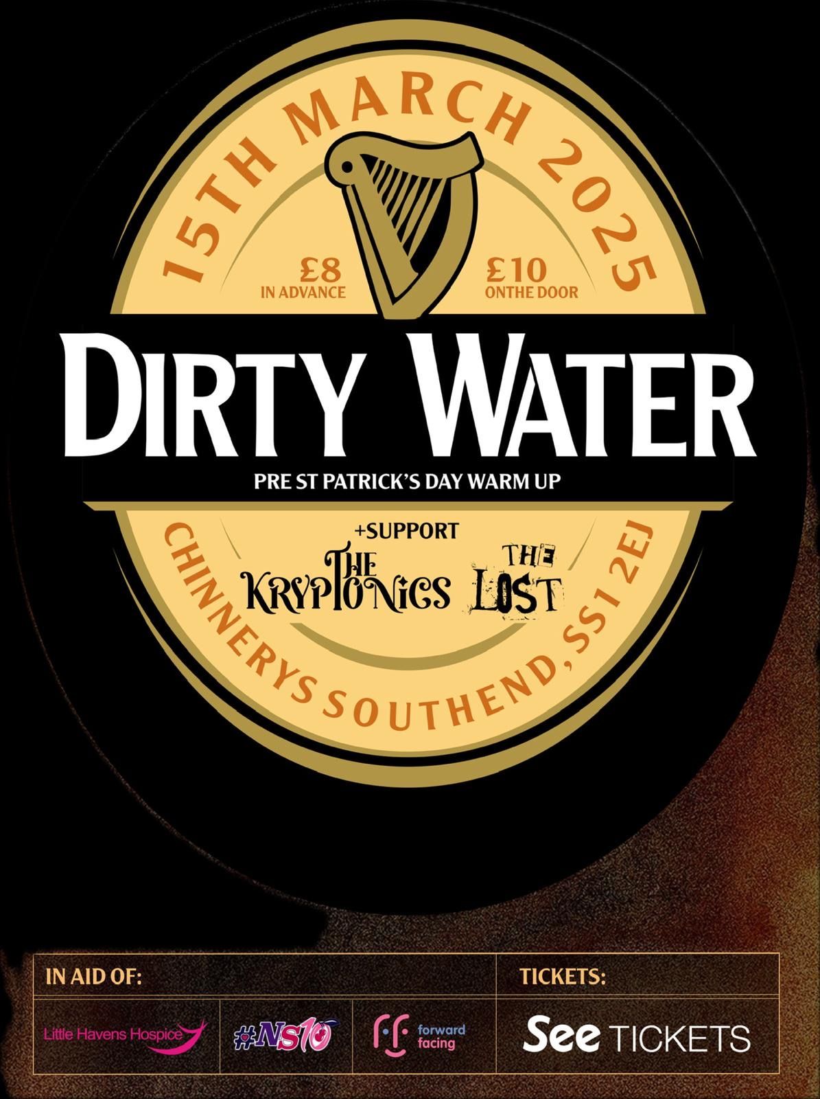 DIRTY WATER Pre St Patrick's Day Warm Up