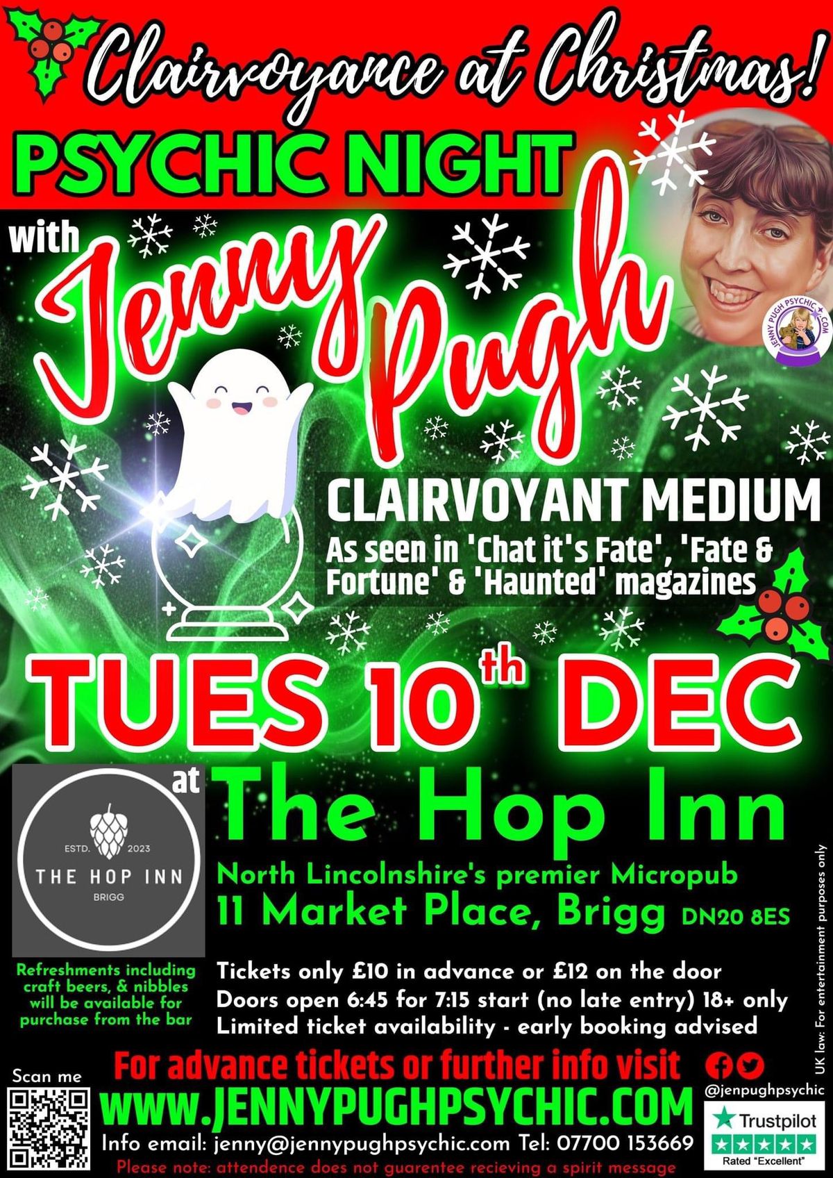 Psychic Night with Clairvoyant Medium Jenny Pugh