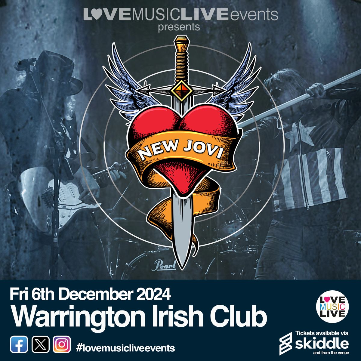 NEW JOVI (Bon Jovi Tribute)- Warrington Irish Club- Fri 6\/12\/24