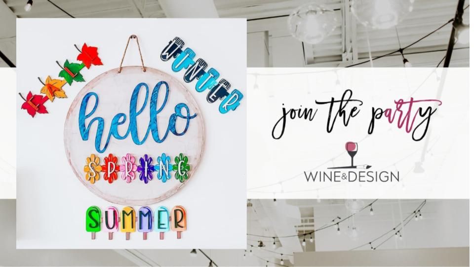 Hello Seasons Interchangeable Door Hanger | Wine & Design