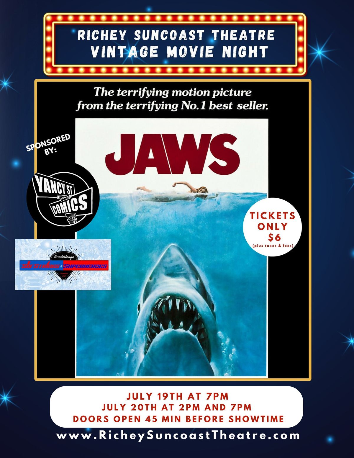 Jaws - Vintage Movie Series @ Richey Suncoast Theatre