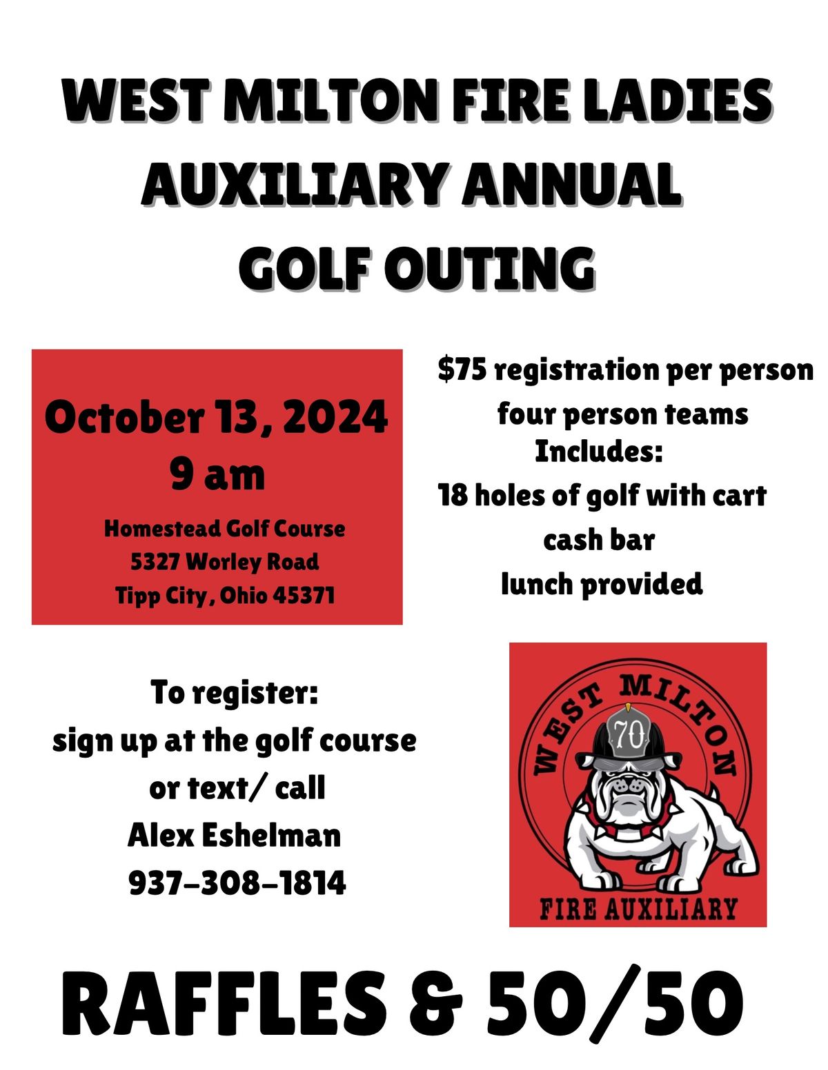 West Milton Fire Ladies Auxiliary annual golf outing 