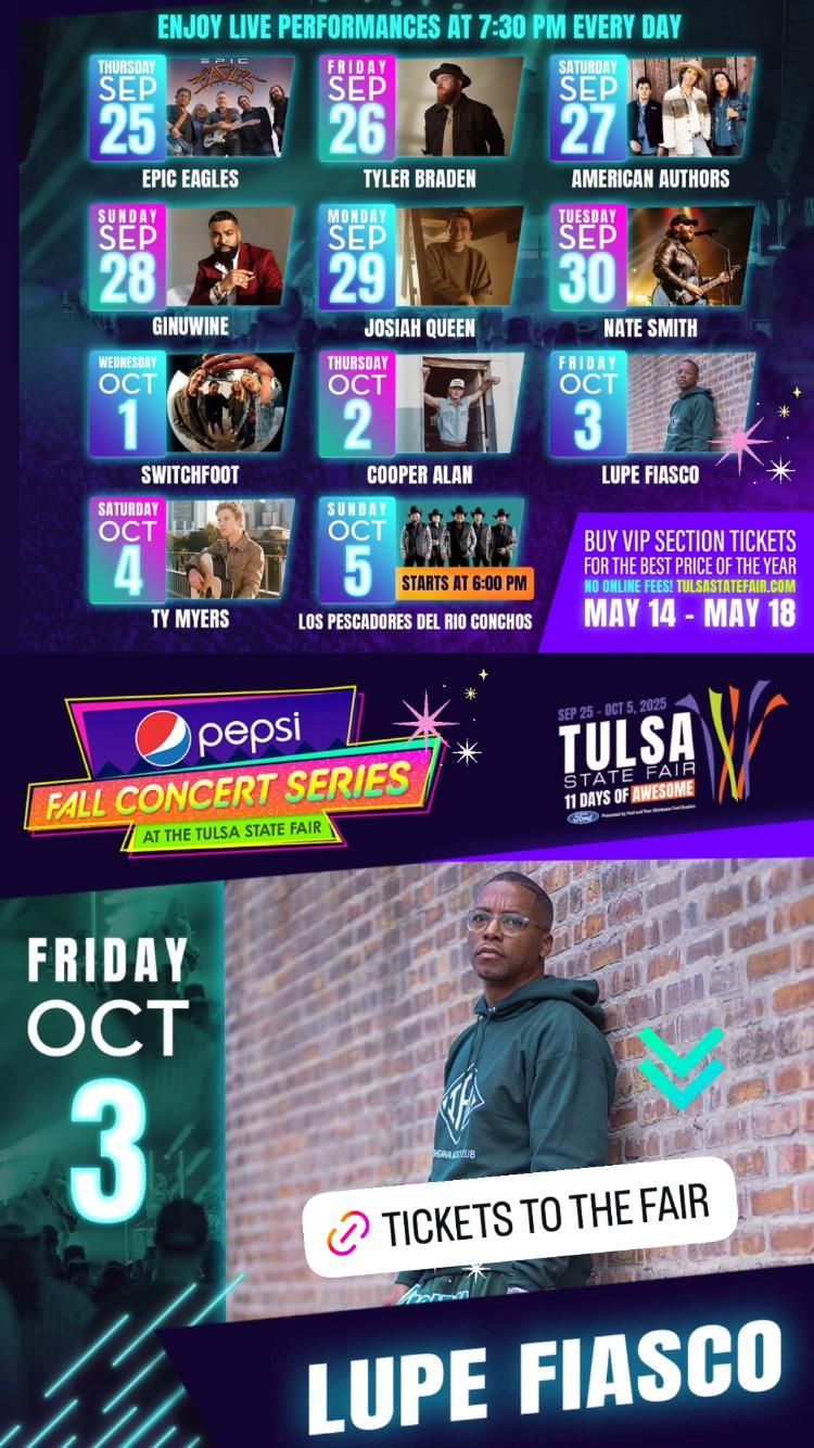 Lupe Fiasco - Tulsa State Fair at Tulsa State Fairgrounds