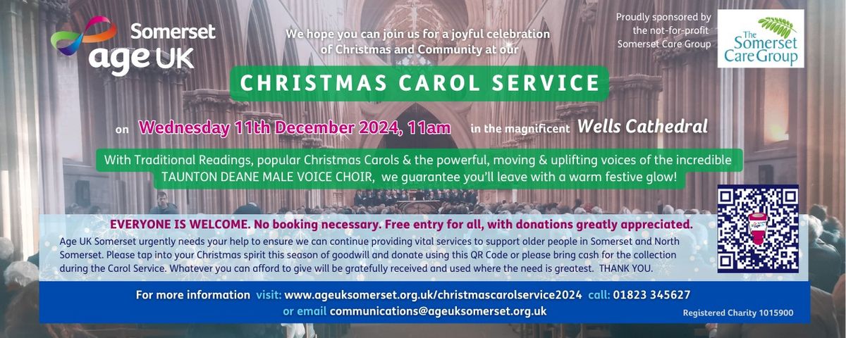 Age UK Somerset's Christmas Carol Service at Wells Cathedral