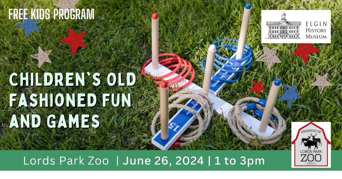 Children's Old Fashioned Fun & Games in Lords Park Zoo