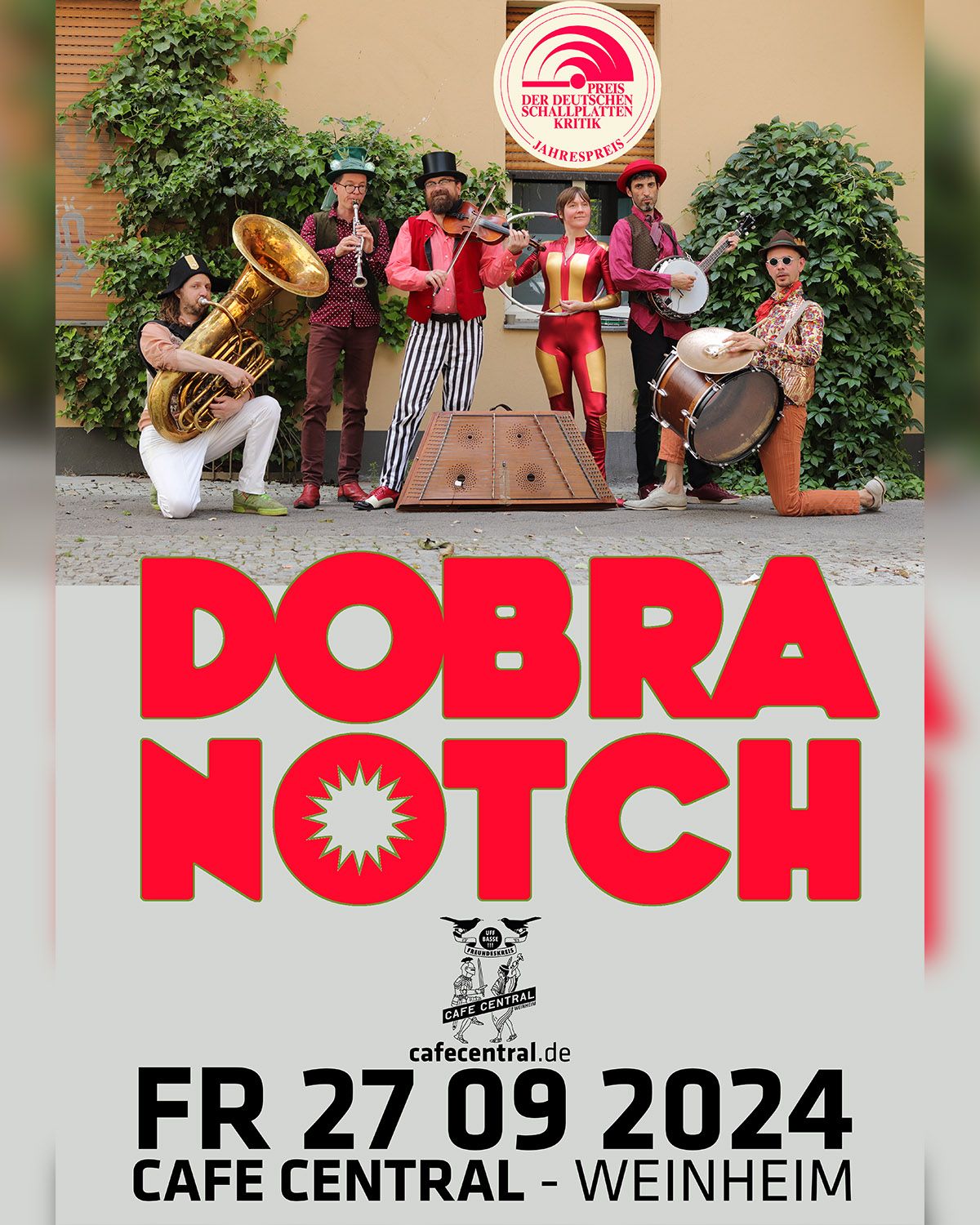 Dobranotch (Klezmer\/Balkan\/Brass) \u2022 Caf\u00e9 Central Weinheim