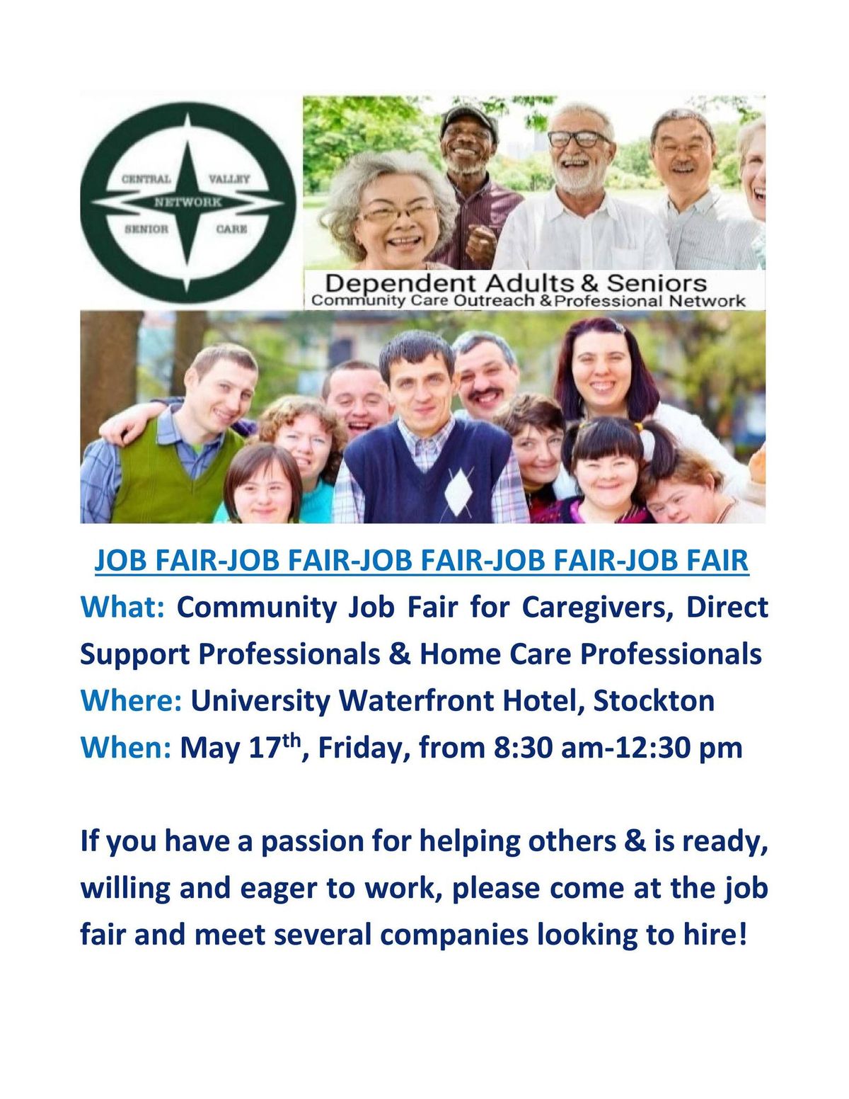 CVSCN Events Job Fair (Caregivers-Direct Support Professionals-Home Care)