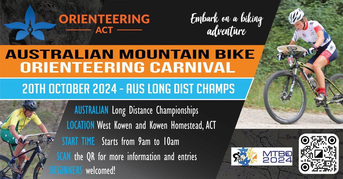 2024 Australian Mountain Bike Orienteering Carnival - LONG - 20 October, 9am,  West Kowen, ACT