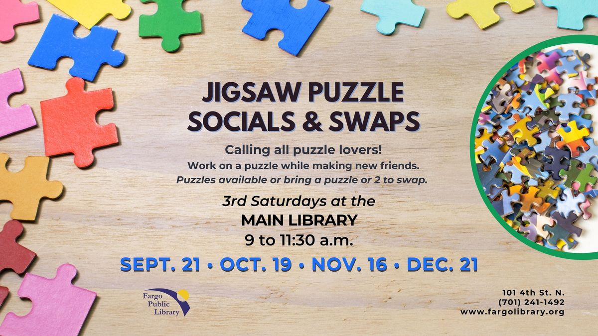 Jigsaw Puzzle Social & Swap at the Main Library