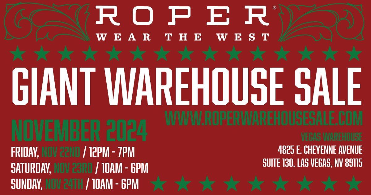 Roper Warehouse Sale (Las Vegas)