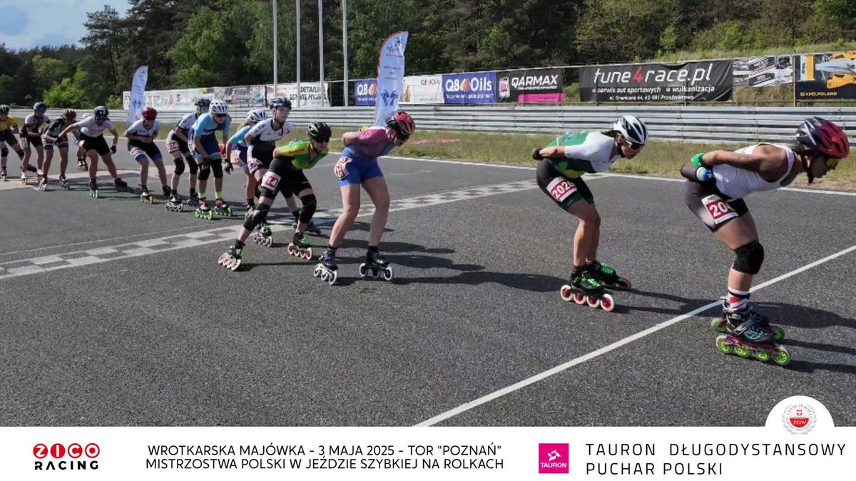 Mistrzostwa Polski w je\u017adzie szybkiej na rolkach na dystansie p\u00f3\u0142maratonu. Tor POZNA\u0143 3 maja 2025