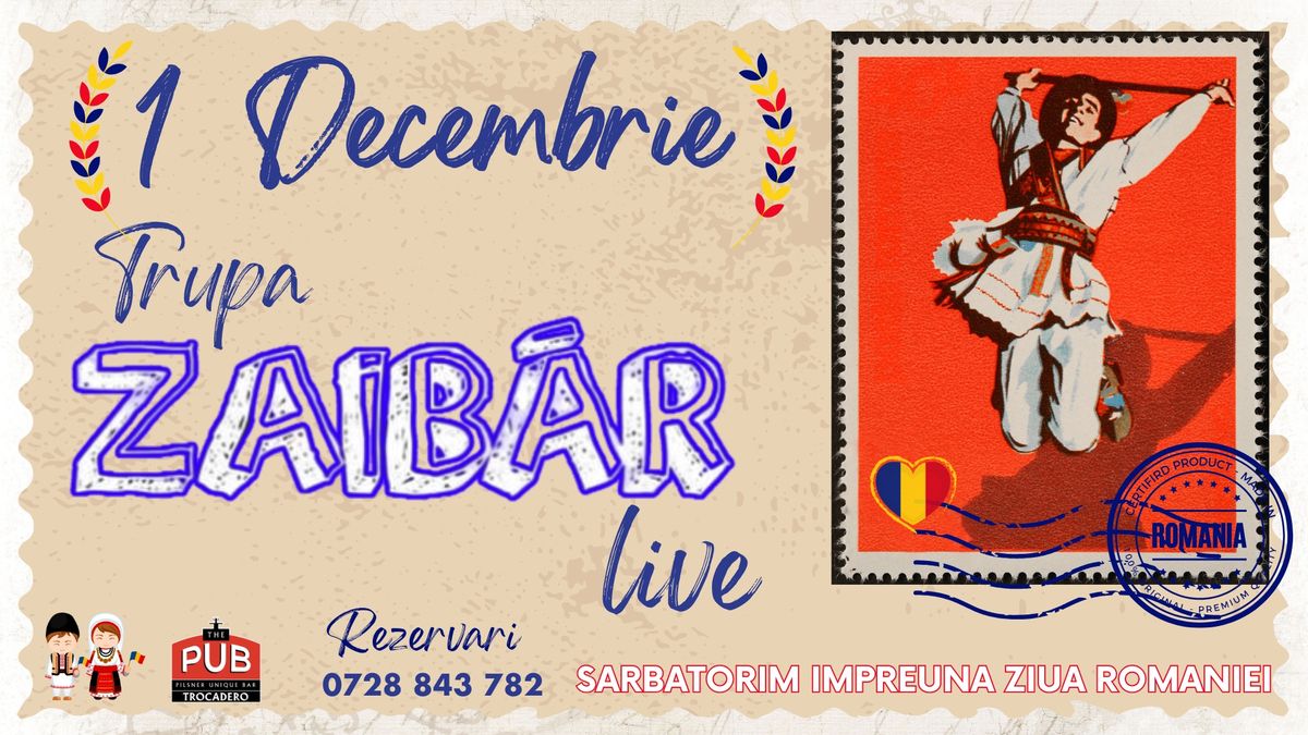 Concert ZAIBAR \u2022 Petrecere 1 DECEMBRIE  \u2022 The PUB Universitatii