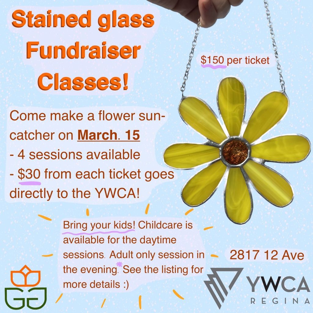 Fundraiser Stained Glass Flower Workshop for YWCA