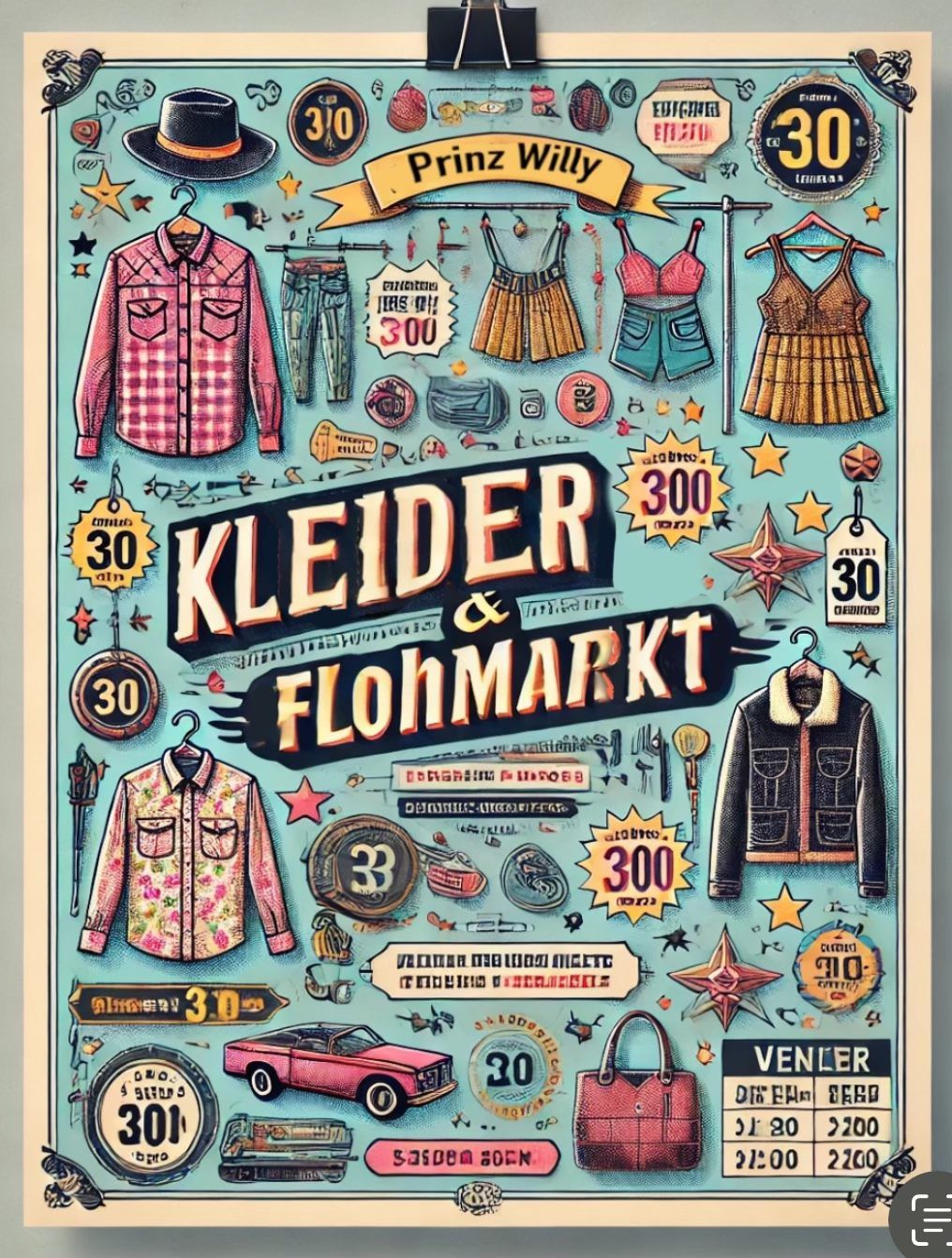 Kleider-Flohmarkt im Prinz Willy  